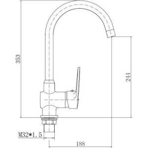 Смеситель для кухни Fashun A4068 хром