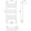 Полотенцесушитель водяной Сунержа Богема 80x40, с полкой, прямая
