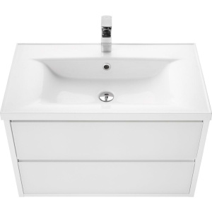 Купить Тумба с раковиной AQUATON Римини 80 белая в Москве с доставкой Тумба с раковиной AQUATON Римини 80 белая
