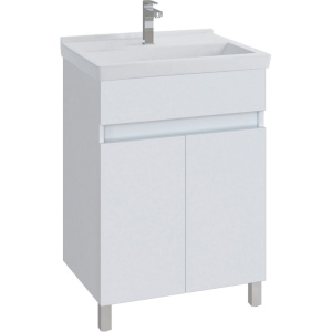 Тумба с раковиной SanStar Квадро 50 напольная, белая, раковина Sanita luxe Fest 50