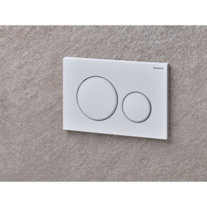 Кнопка смыва Geberit Sigma 20 115.882.01.1 белая, матовый лак