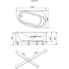 Акриловая ванна Triton Николь L 160x100 см, угловая, с каркасом, асимметричная