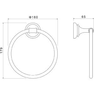 Полотенцедержатель Aquatek Классик AQ4512CR хром