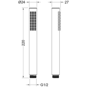 Лейка ручного душа Aquatek Европа AQ2002BG шлифованное золото