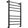 Полотенцесушитель водяной Comfysan Luce W-8 80х50 черный матовый
