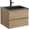 Тумба с раковиной Vincea Luka 60 2 ящика, натуральный дуб