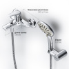 Смеситель для ванны с душем AM.PM Joy F85E15000