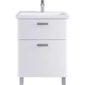 Тумба с раковиной SanStar Gretta 60 напольная, белая, раковина Sanita luxe Fest 60