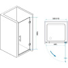 Душевая дверь в нишу RGW Hotel HO-011-B 900х1950 профиль черный, стекло прозрачное