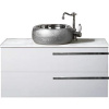 Тумба с раковиной Armadi Art NeoArt 100 белая с ручками Luce хром, с ножками