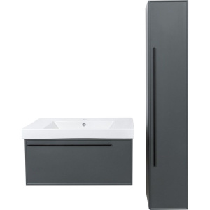 Купить Шкаф-пенал La Fenice Elba серый в Москве с доставкой Шкаф-пенал La Fenice Elba серый