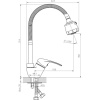 Смеситель для кухни Rossinka A A35-26 с гибким изливом