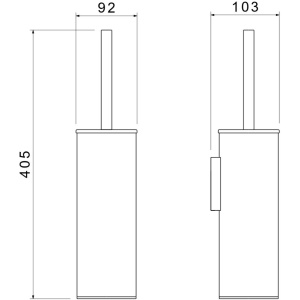 Ершик для унитаза Aquatek Европа AQ4611BGM оружейная сталь