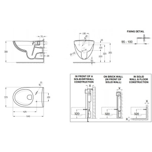 Купить Унитаз подвесной Roca Victoria 34639300Y безободковый в Москве с доставкой Унитаз подвесной Roca Victoria 34639300Y безободковый