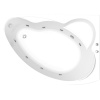 Акриловая ванна Bas Лагуна R 170x120 см, угловая, с гидромассажем, с каркасом, асимметричная