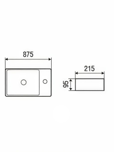Раковина подвесная 375х215х95 WeltWasser AISBACH 5111 R (10000004592)