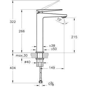 Смеситель для раковины VitrA Brava A42610EXP хром