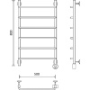 Полотенцесушитель электрический Маргроид Вид 8 08-8050-257R 80x50 R