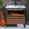 Тумба с раковиной Armadi Art Loft 80 dark wood, напольная