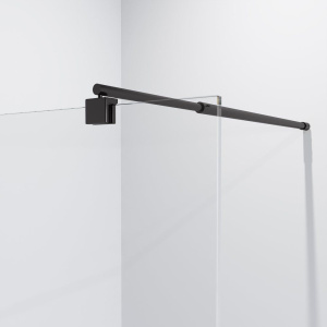 Душевая перегородка Niagara Nova NG-683-11 BLACK 110x195 профиль черный, стекло прозрачное