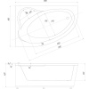 Акриловая ванна Акватек Фиджи L 170x110 см, угловая, с каркасом, асимметричная, стандартный каркас