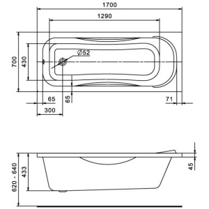 Акриловая ванна Santek Тенерифе 170x70 1.WH30.2.207 белая