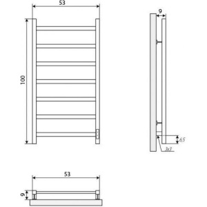 Купить Полотенцесушитель электрический Двин J plaza neo 100/50 полированный в Москве с доставкой Полотенцесушитель электрический Двин J plaza neo 100/50 полированный