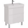 Тумба с раковиной Lemark Combi 80, белая глянцевая