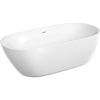 Акриловая ванна Sancos Single FB07 180x85 см, отдельностоящая, овальная, с каркасом, со сливом-переливом