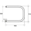 Полотенцесушитель водяной Terminus П-образный БШ 500x400