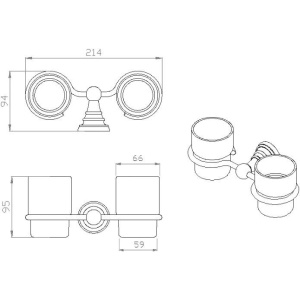 Стакан Sapho Diamond 1317-05 хром