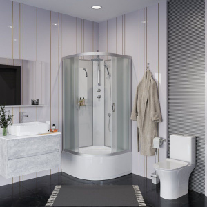 Душевая кабина Niagara Classic NG-2309-14BKT 100x100 см, с тропическим душем