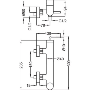 Купить Смеситель для душа Cezares Eco ECO-DM-01-Cr в Москве с доставкой Смеситель для душа Cezares Eco ECO-DM-01-Cr