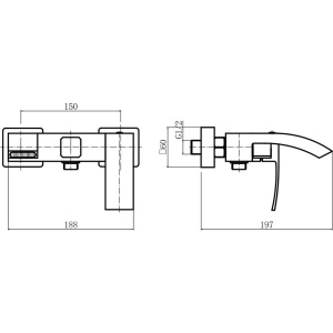 Смеситель для ванны с душем Fashun A53018-21 бронза