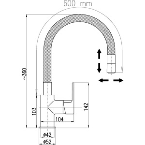 Смеситель для кухни Rav Slezak Colorado CO119.5/10 с гибким изливом