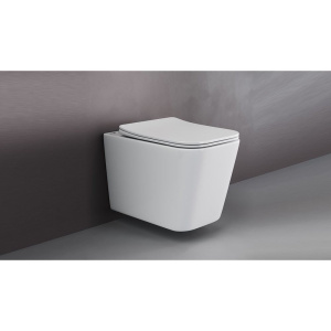 Унитаз подвесной Ceramicanova Cubic CN1806 с микролифтом, безободковый