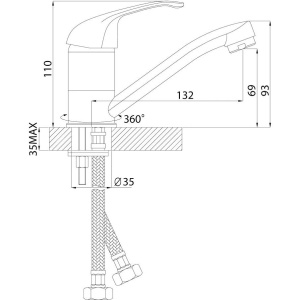 Смеситель для кухни Rossinka A A35-22