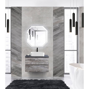 Тумба с раковиной Cezares Molveno 46 80 legno grigio, со столешницей