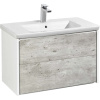 Тумба под раковину Roca Ronda 80 ZRU9303004 бетон, белая матовая