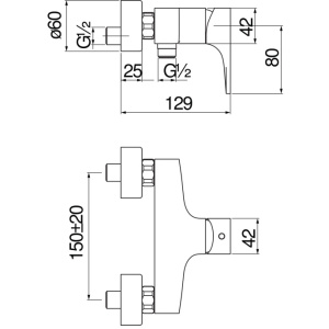 Смеситель для душа Nobili Seven SE124130BM Velvet black