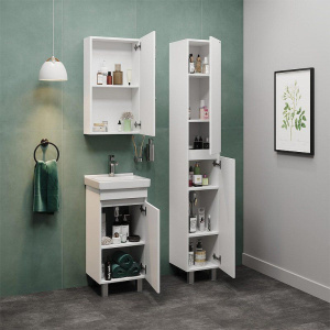 Мебель для ванной комнаты Onika Милтон Квадро 40 напольная, белая