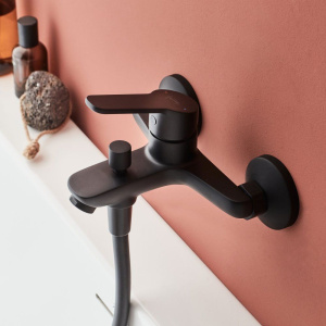 Купить Смеситель для ванны с душем Jacob Delafon Aime E29871-BL в Москве с доставкой Смеситель для ванны с душем Jacob Delafon Aime E29871-BL