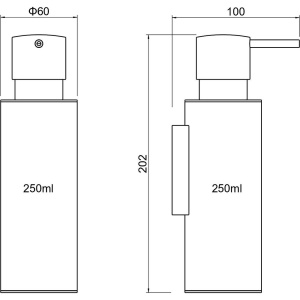 Дозатор Акватек Оберон AQ4205MB матовый черный