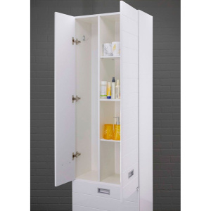 Шкаф-пенал Домино Cube 60 с бельевой корзиной