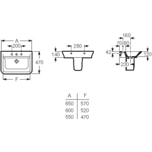 Полупьедестал Roca The GAP! 337471000
