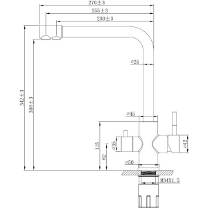 Смеситель для кухни ESKO K24 хром