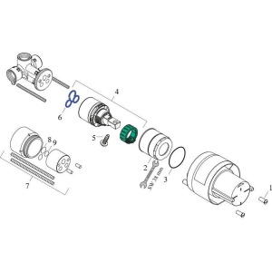 Скрытая часть смесителя для душа Hansgrohe 13620180