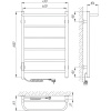 Полотенцесушитель электрический Laris Прайм ЧК П6 400/600 белый, L