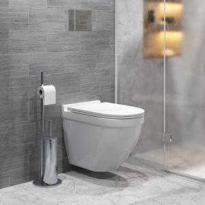 Купить Унитаз подвесной Grossman GR-4483S безободковый, с микролифтом в Москве с доставкой Унитаз подвесной Grossman GR-4483S безободковый, с микролифтом