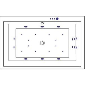 Акриловая ванна Excellent Crown Lux WAEX.CRO19.ULTRA 190x120 см, с гидромассажем, с каркасом, со сливом-переливом